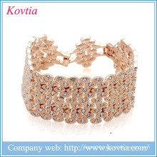 Charm bracelet luxurious design gold plated jewelry crystal india loom bracelets accessories for women